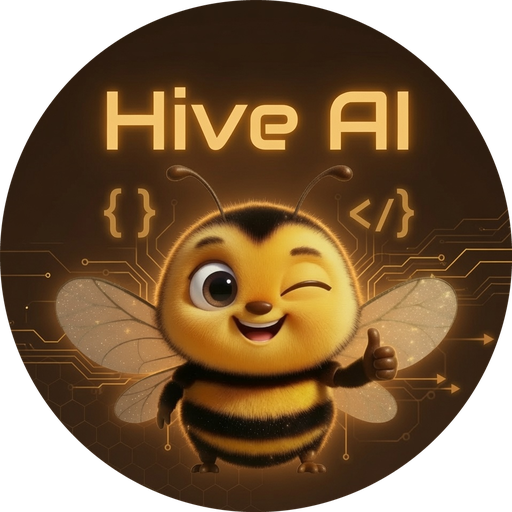 Hive AI bee badge